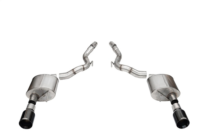 Corsa 24+ Ford Mustang GT Sport Axle-Back Dual Rear Exit with 4.5in Black PVD Straight Cut Tips