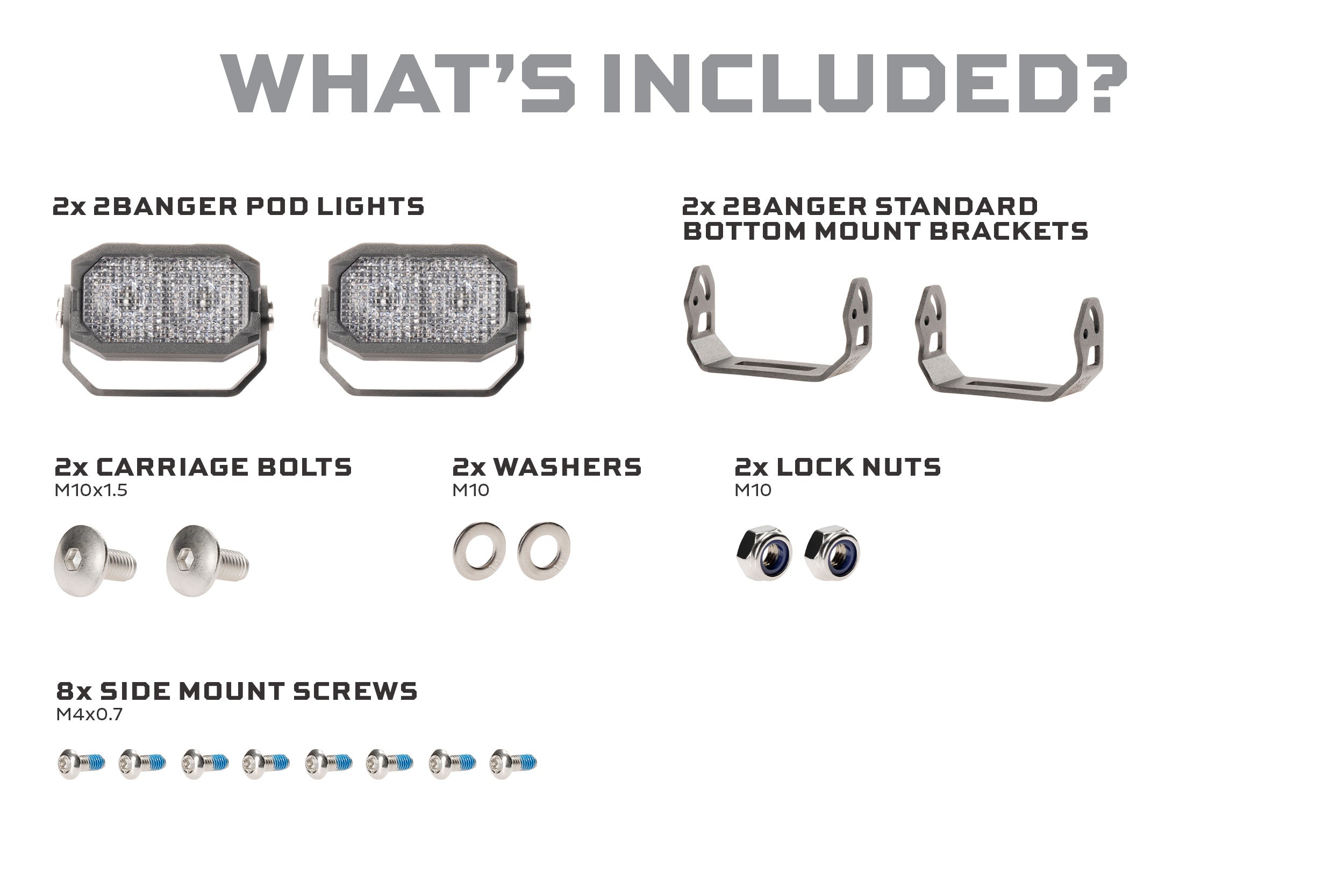 Morimoto 2Banger HXB LED Pods (Spot / White / Set)
