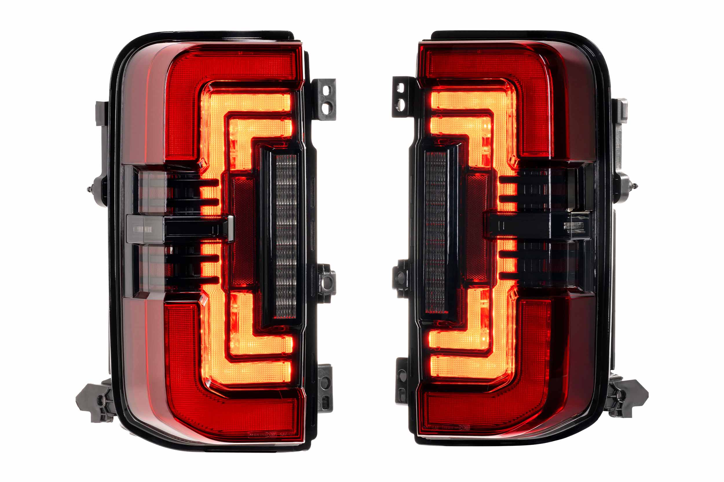 Morimoto XB LED Tail Lights: Ford Bronco (21+ / Red Lens / Set)