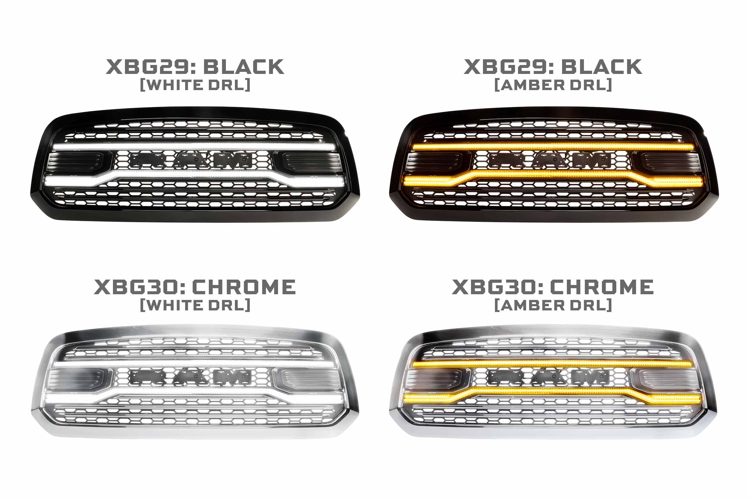 Morimoto XBG LED Grille: Dodge Ram 1500 (13-18 / Black)