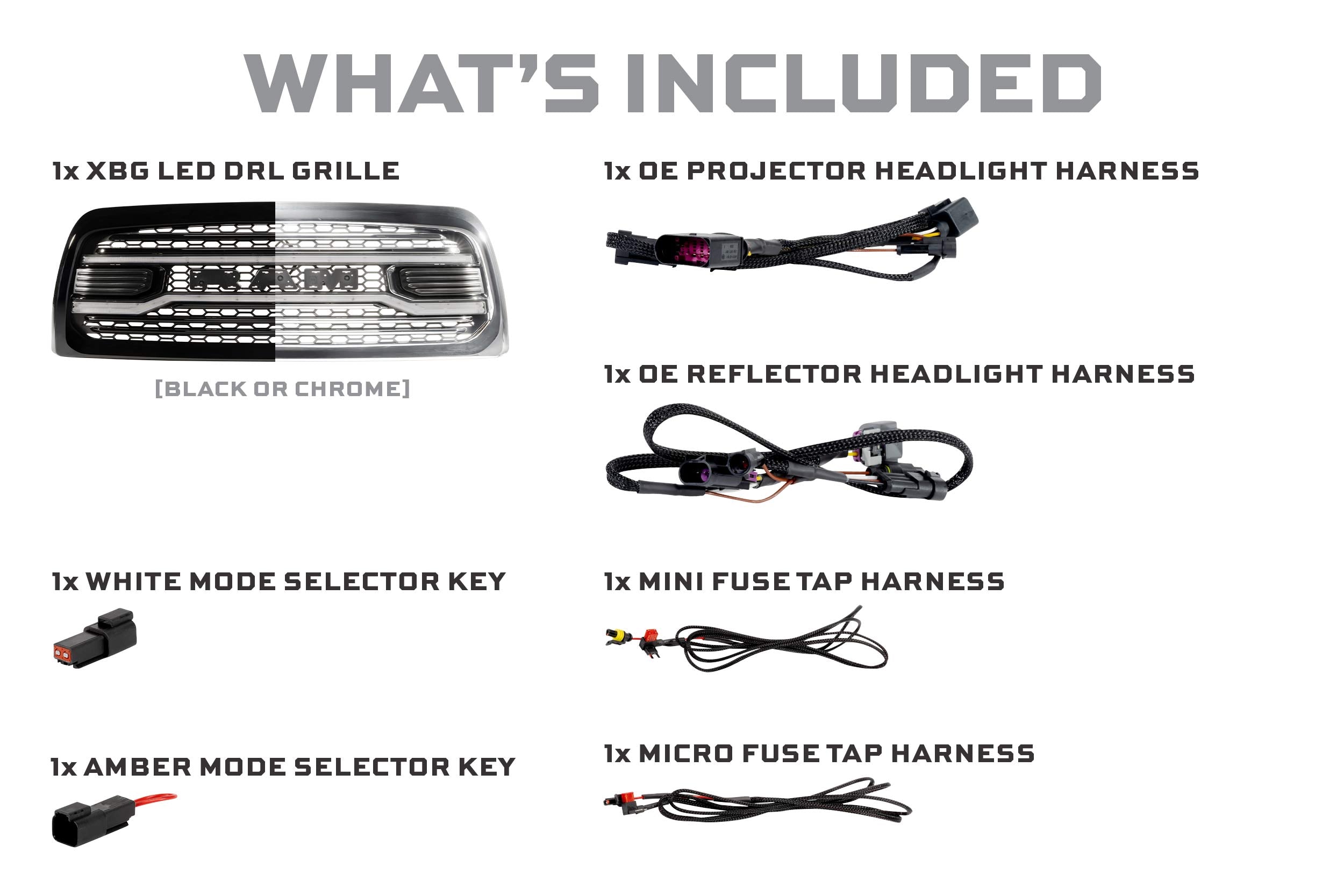 Morimoto XBG LED Grille: Dodge Ram HD (13-18 / Black)
