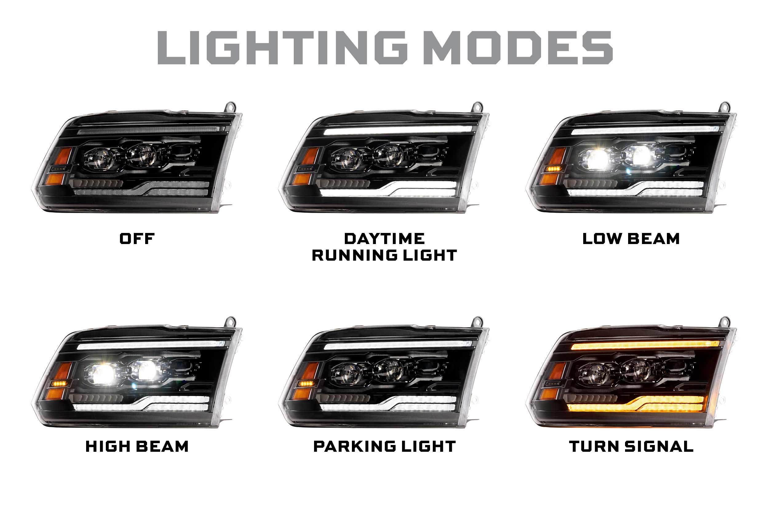 Morimoto XB Evo Hybrid Headlights: 09-18 Dodge Ram (Set)