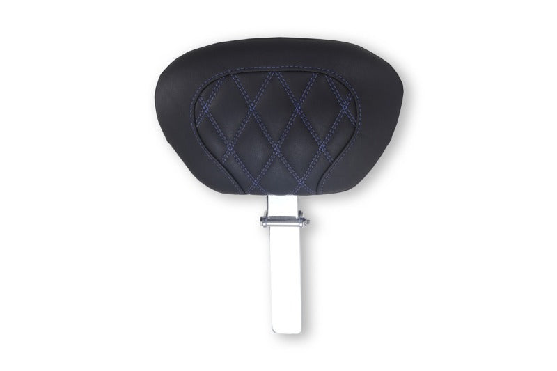 Mustang 08-25 Harley FL Touring Rd King Sp, Rd Glide Ltd, Dble Diamond Driver Backrest - Black/SB