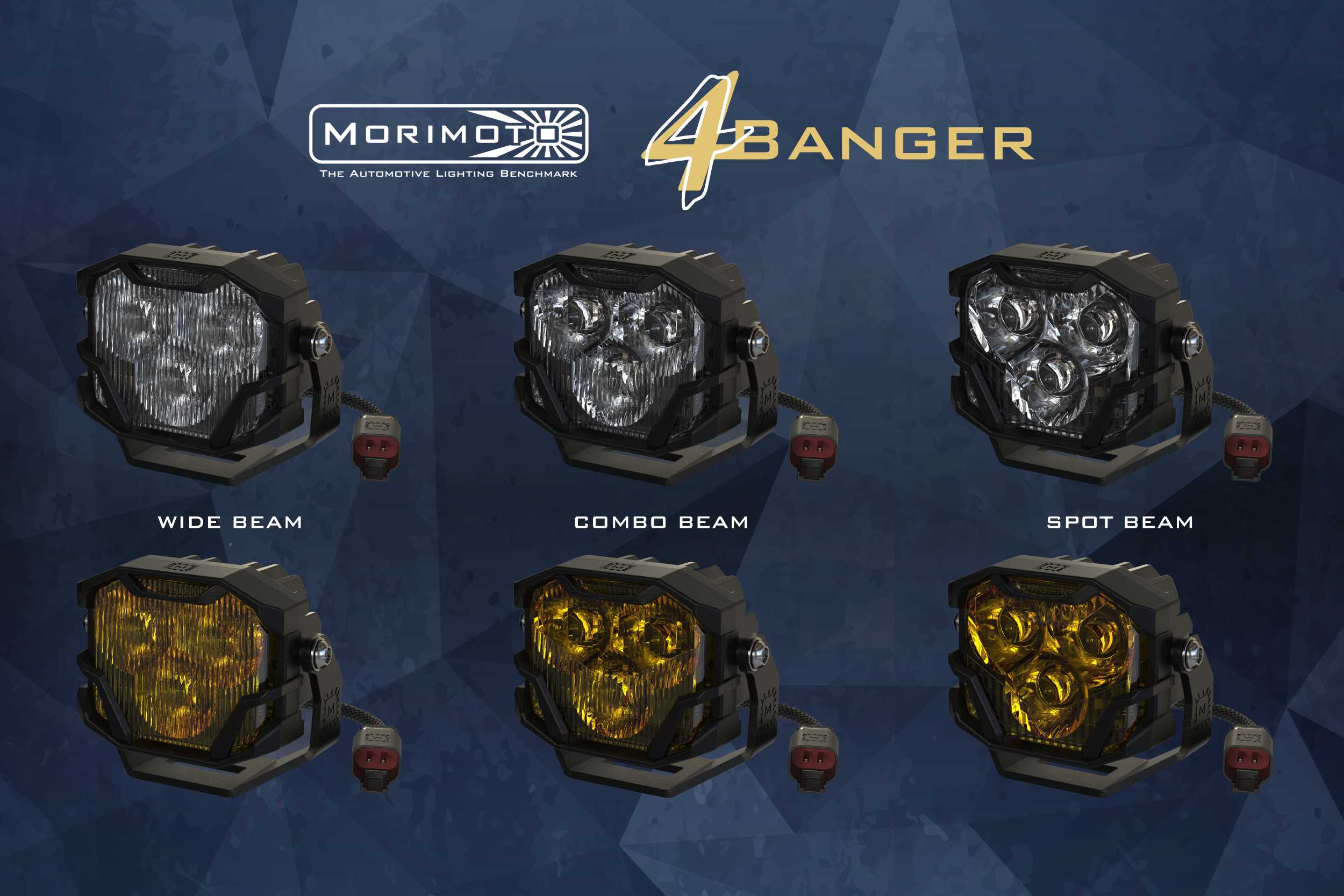 Morimoto 4Banger Fog Light Kit: 18+ JL/JT (NCS / Wide / Yellow / Set)