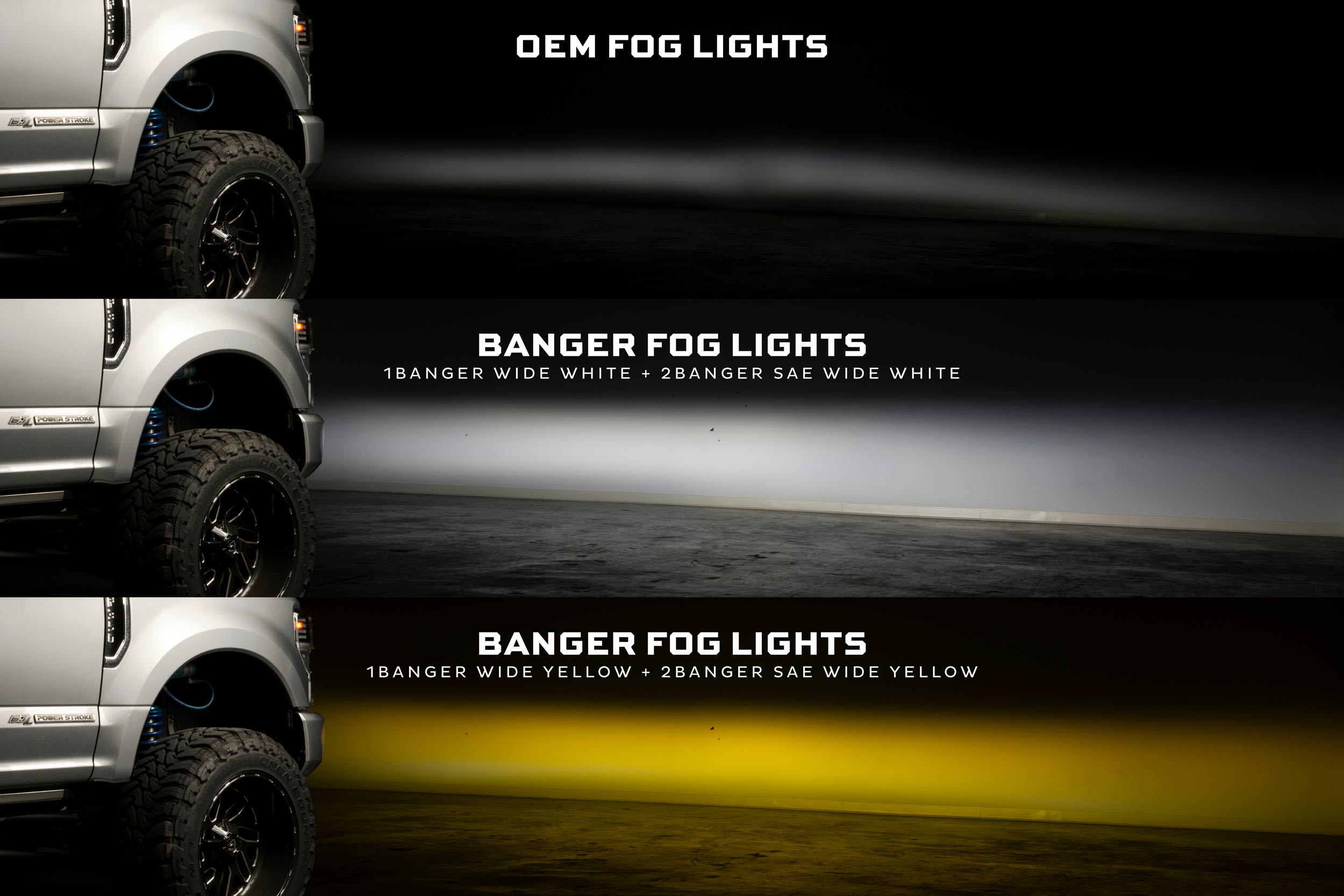 Morimoto Banger Fog Brackets: 20-22 Super Duty OE LED (Set)