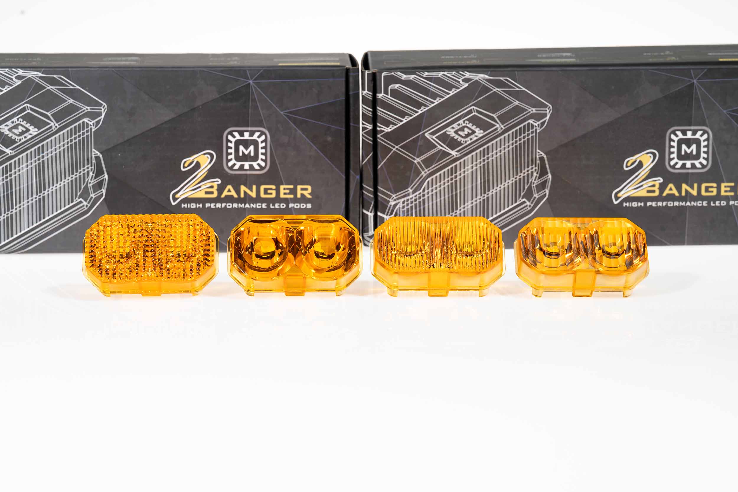 Morimoto Lens Only: 2Banger (Yellow / Wide / Each)