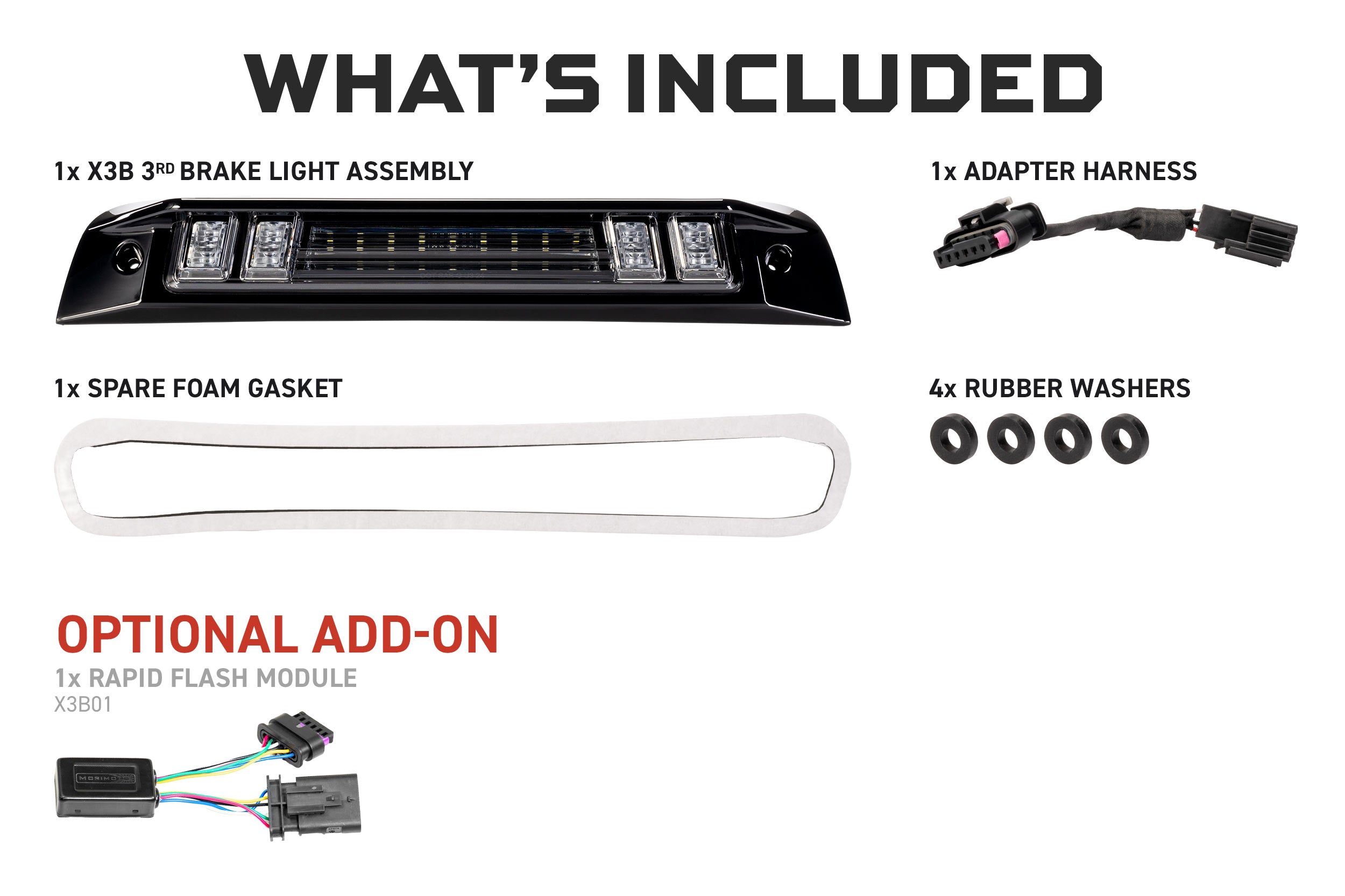 Morimoto X3B LED Third Brake Light: 2019+ Ram 1500