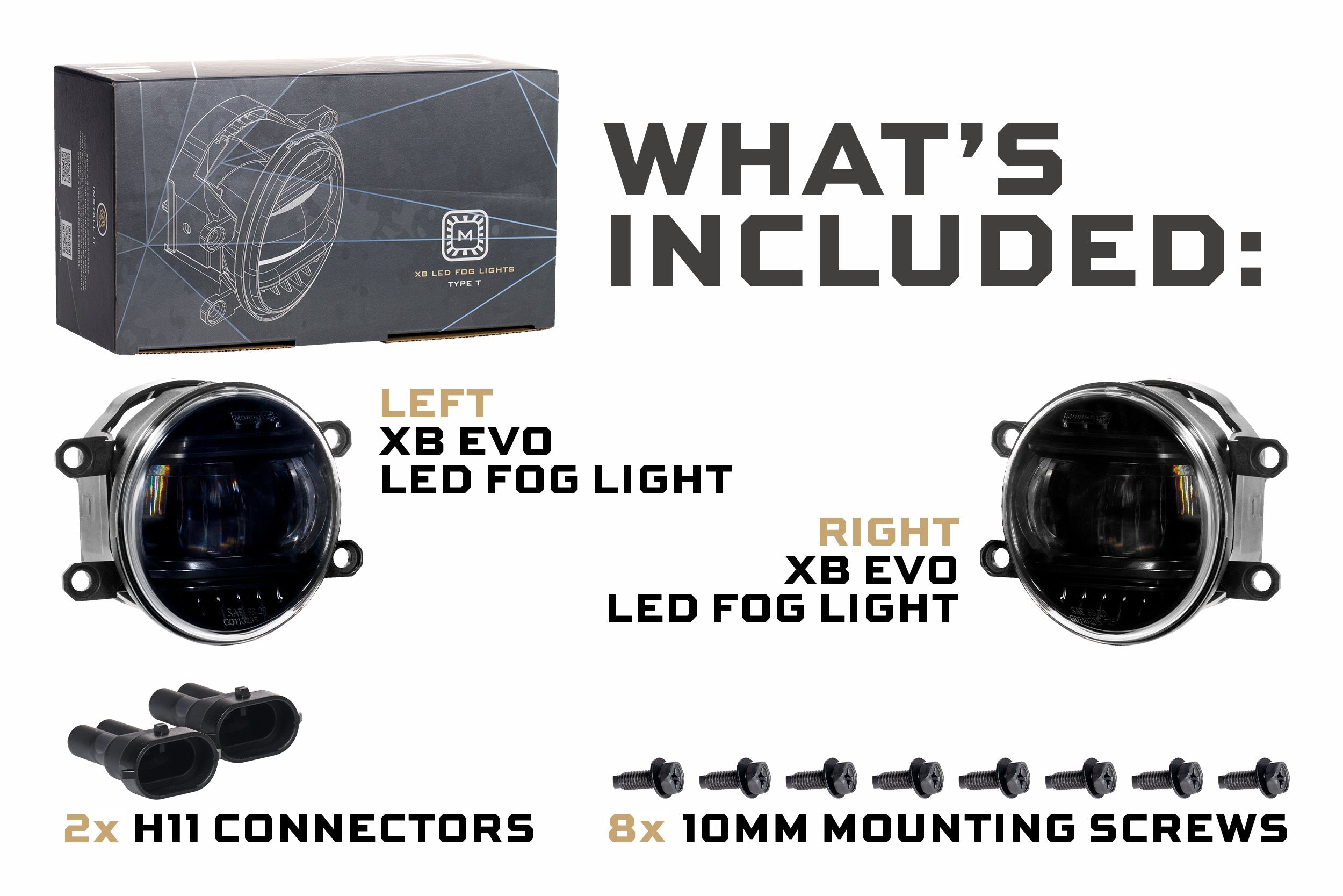 Morimoto XB Evo Fog Lights: Type T (White / Set)