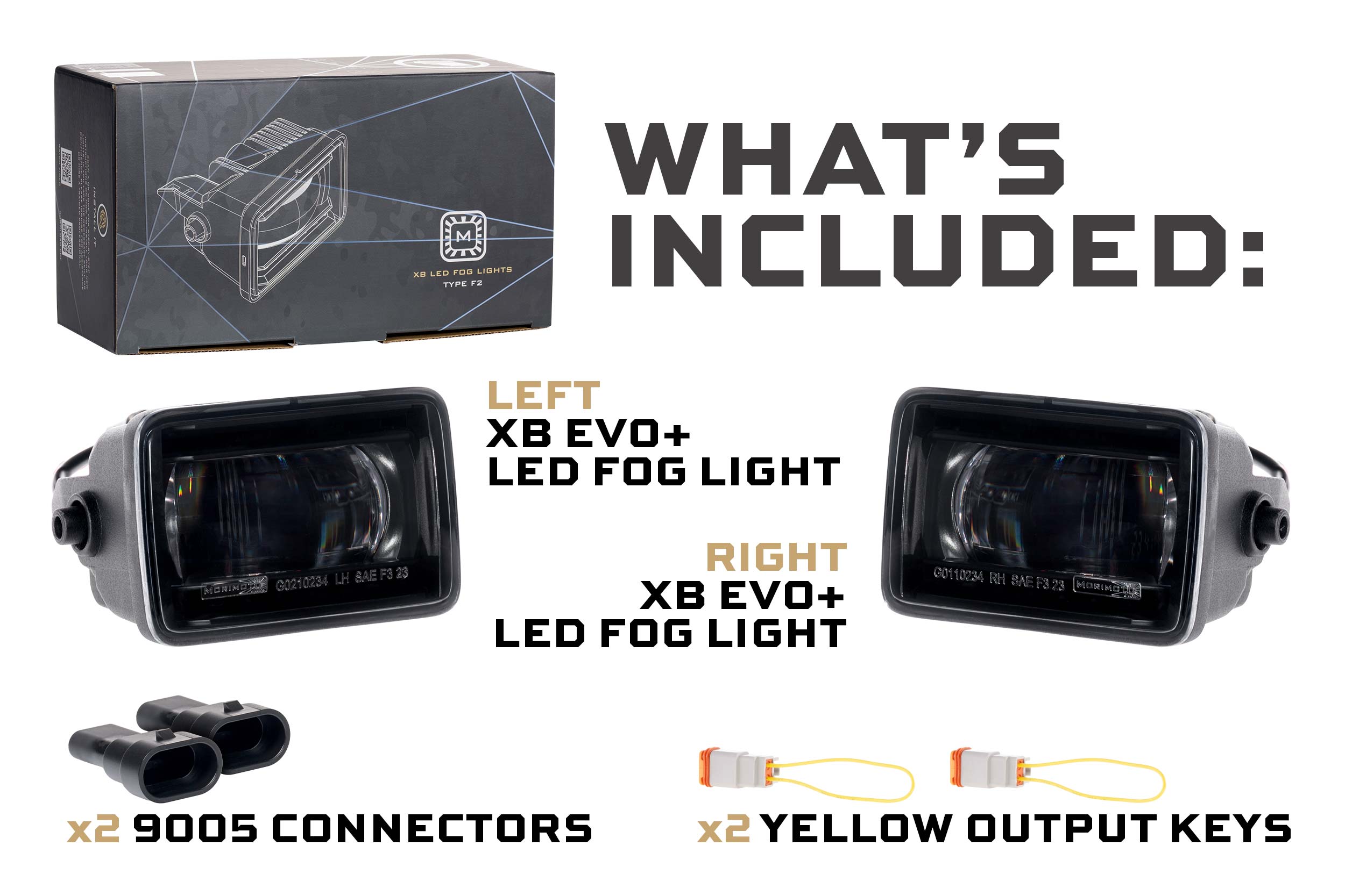 Morimoto XB Evo+ Fog Lights: Type F2 (White + Yellow / Set)