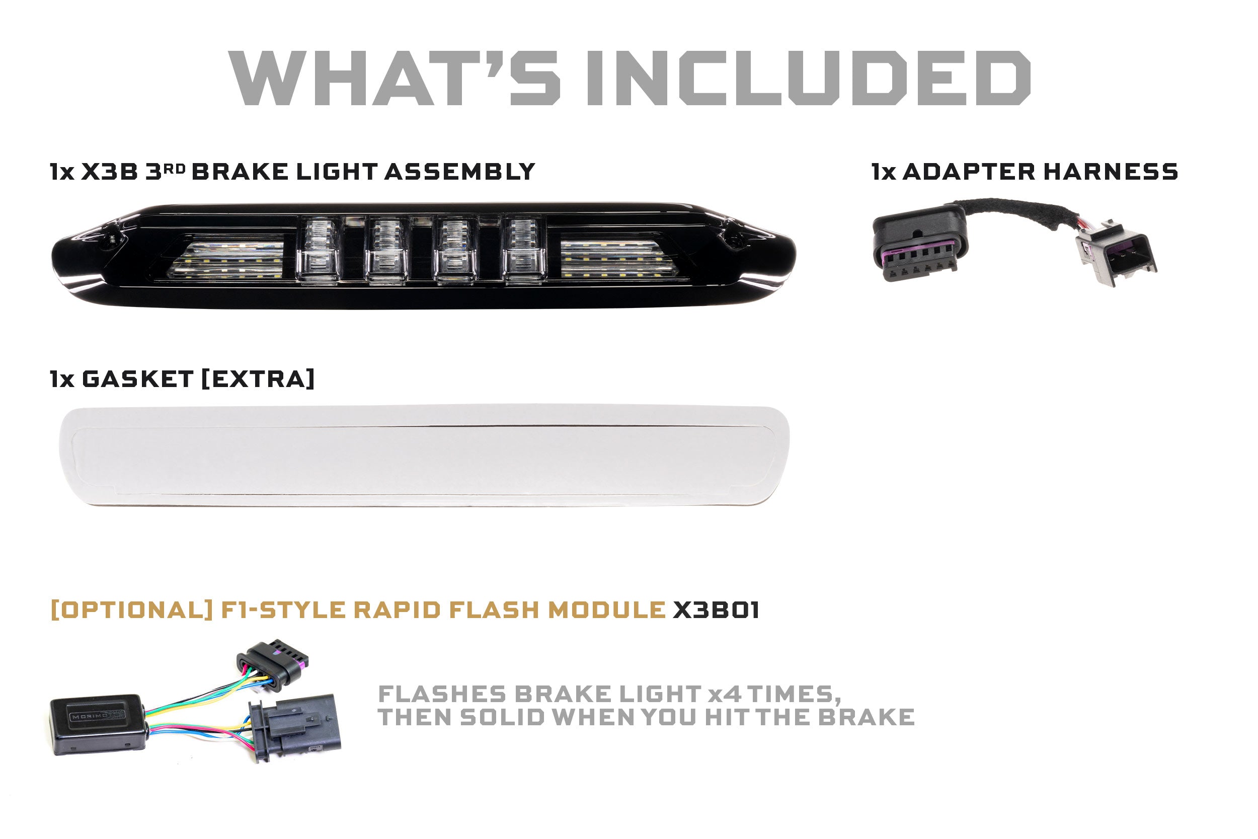 Morimoto X3B LED Third Brake Light: 07-13 Silverado/Sierra
