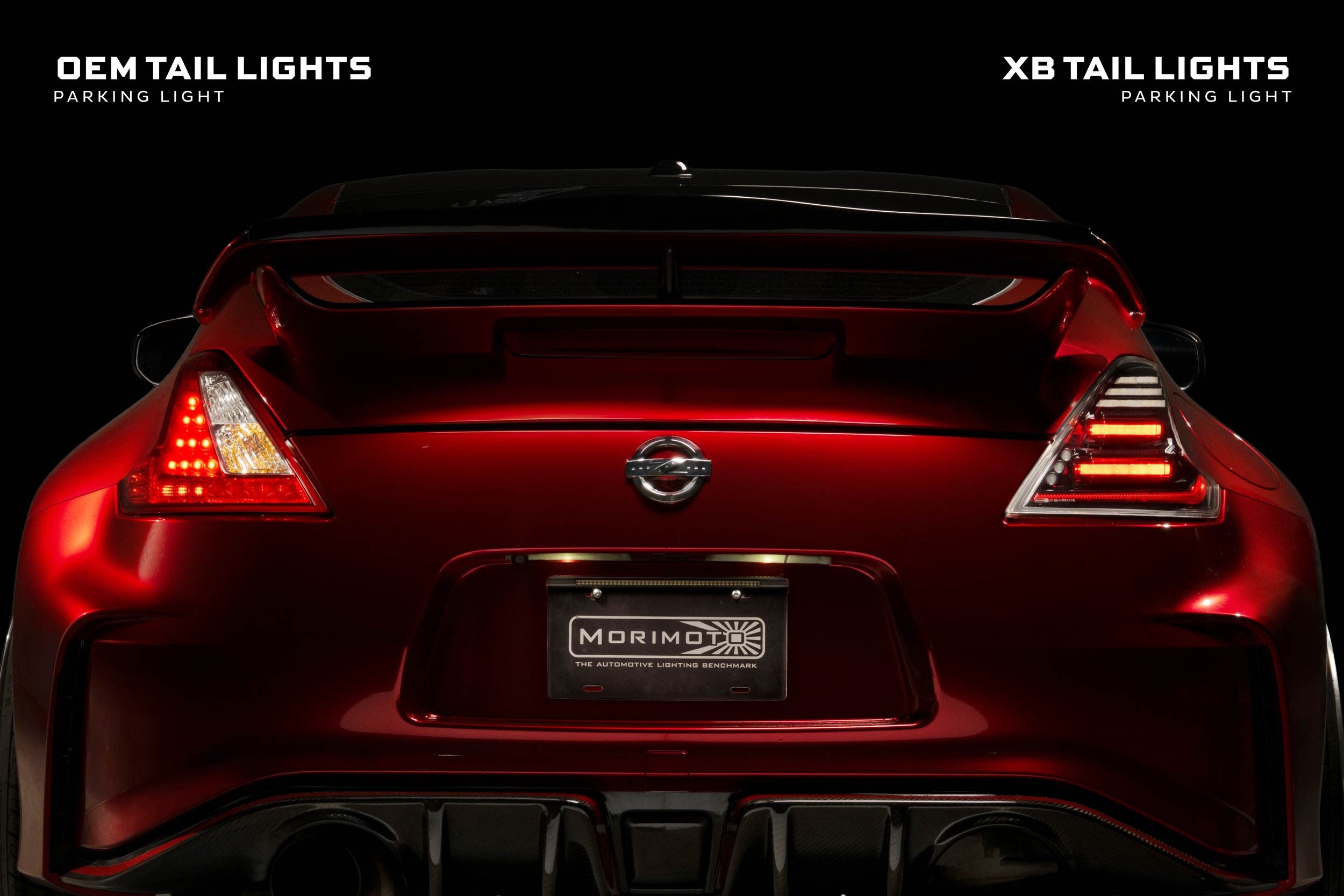 Morimoto XB LED Tail Lights: 09-21 Nissan 370Z (Gen II / Black Red / Set)