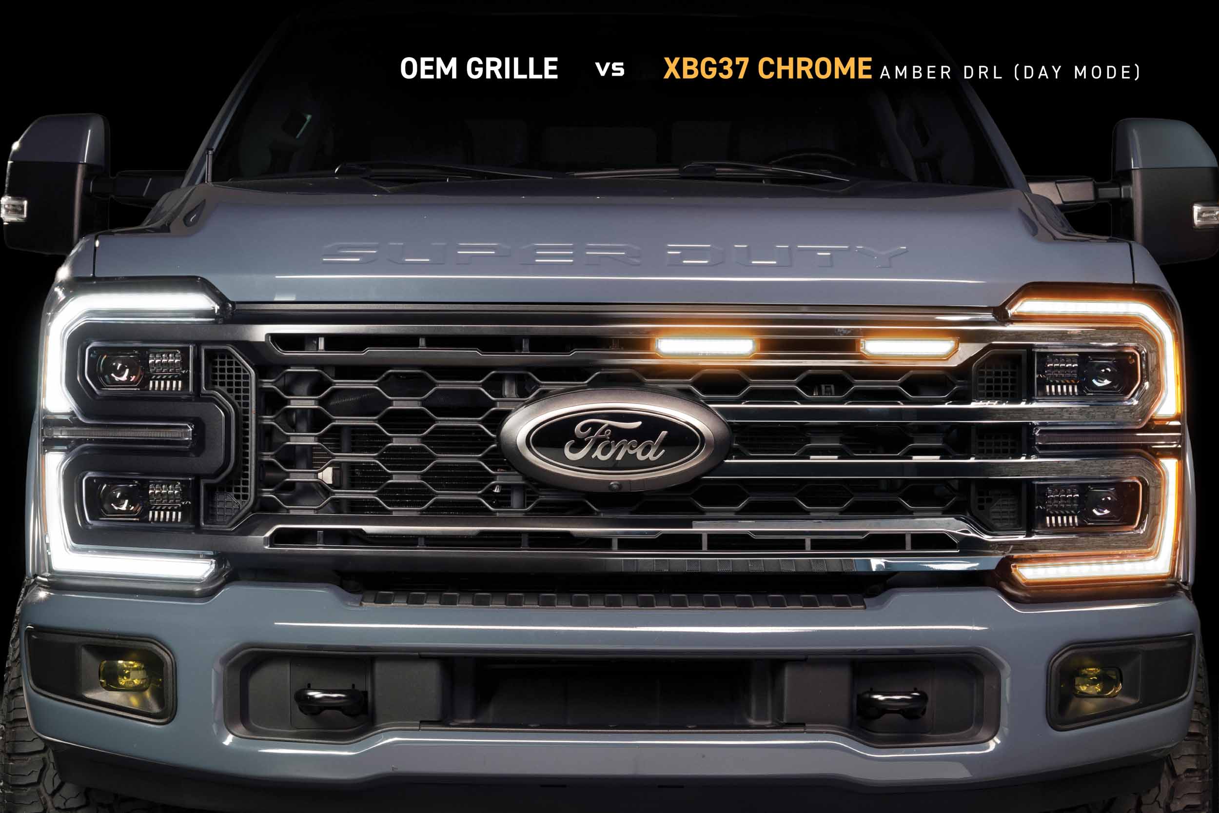 Morimoto XBG LED Grille: 23-27 Super Duty (Chrome / Each)