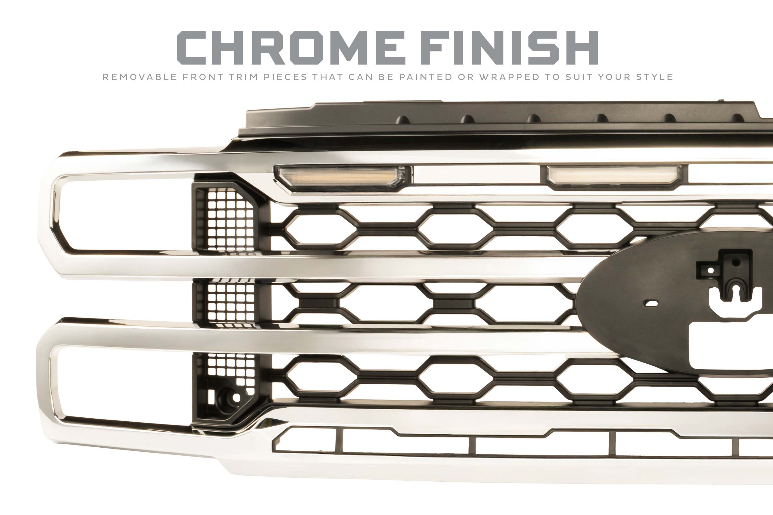 Morimoto XBG LED Grille: 23-27 Super Duty (Chrome / Each)