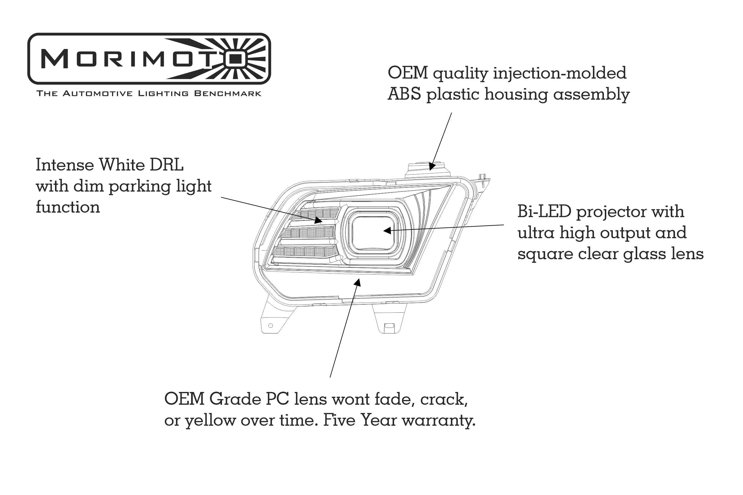 Morimoto XB LED Headlights: Ford Mustang (10-12 / Set)
