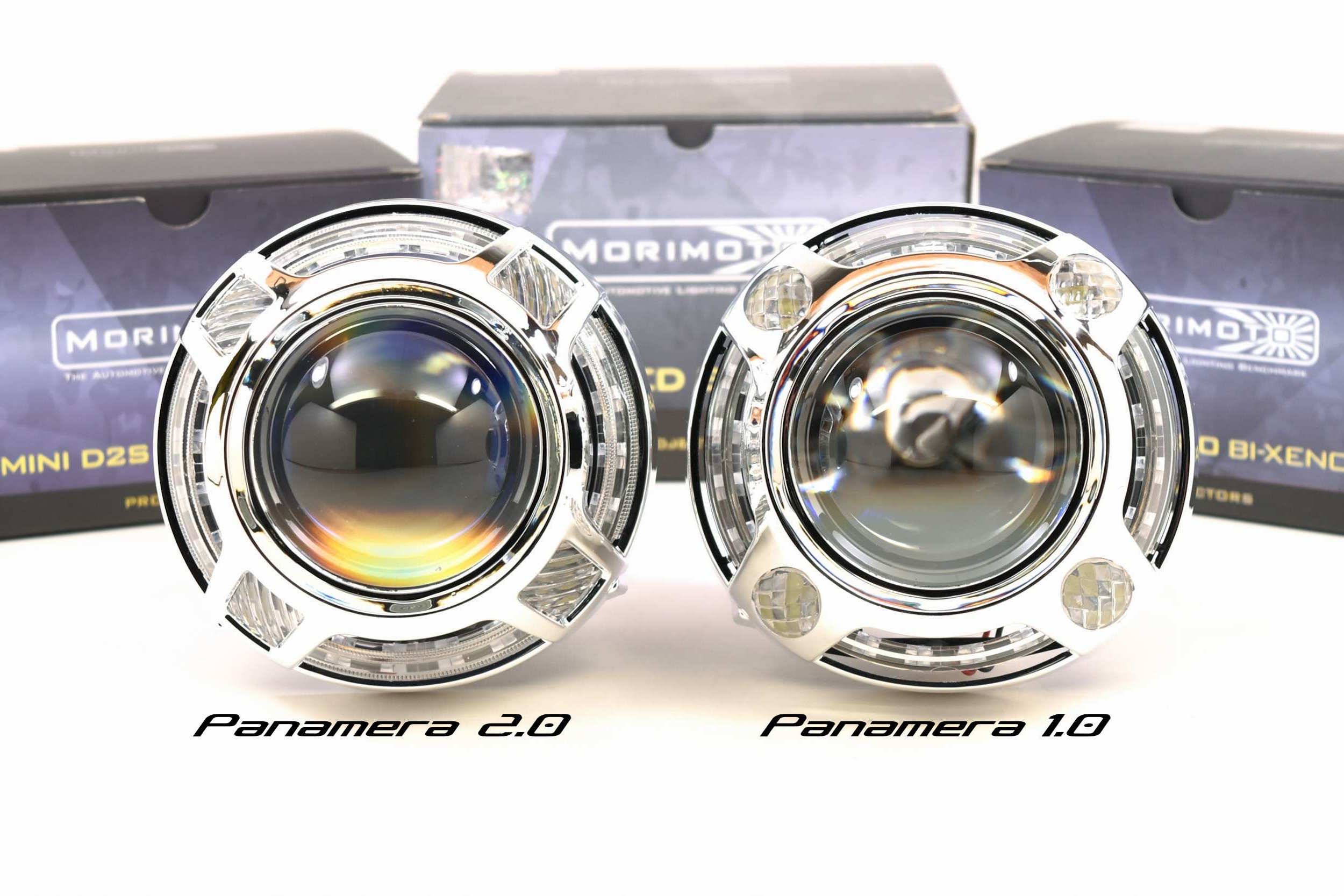 Morimoto Panamera 2.0 Projector Shroud (White/Amber LED Switchback)