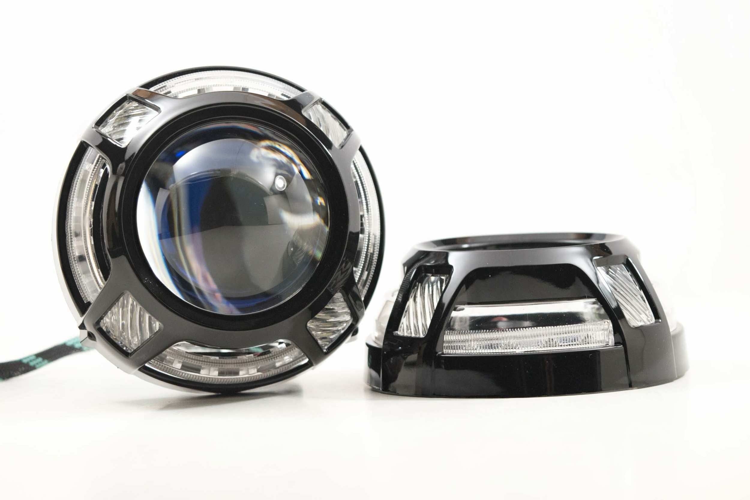 Morimoto Panamera 2.0 Projector Shroud (Black) (White/Amber LED Switchback)