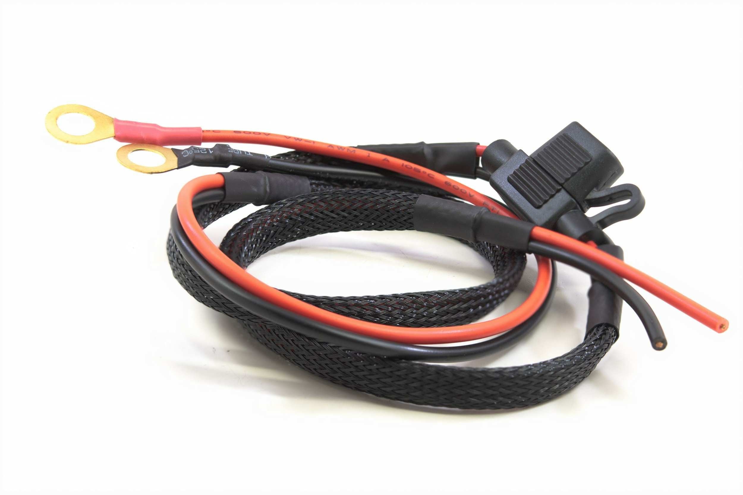 Morimoto Fuse Box Harness: O-Ring Terminals (12V +/-)