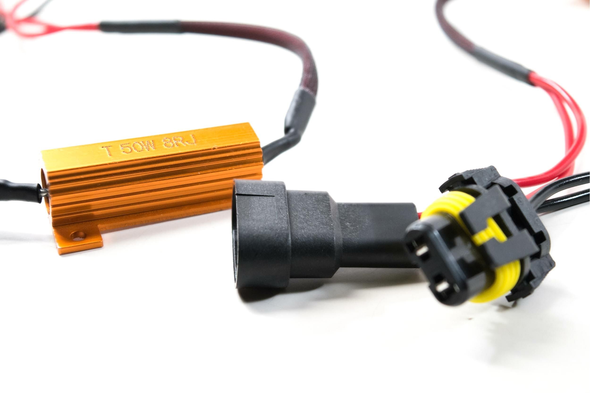 GTR Lighting Resistor T-Harness: 9005 / 9006 (50w)(2x)