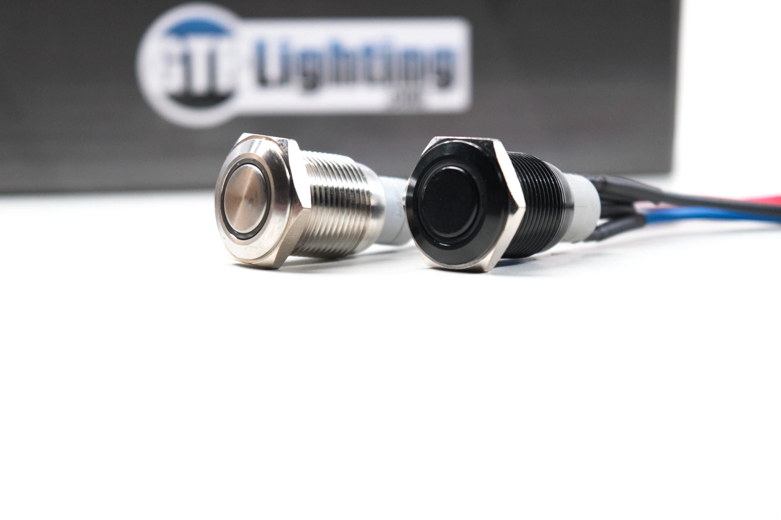 GTR Lighting Switch: GTR Halo (Stainless/Momentary/White LED)