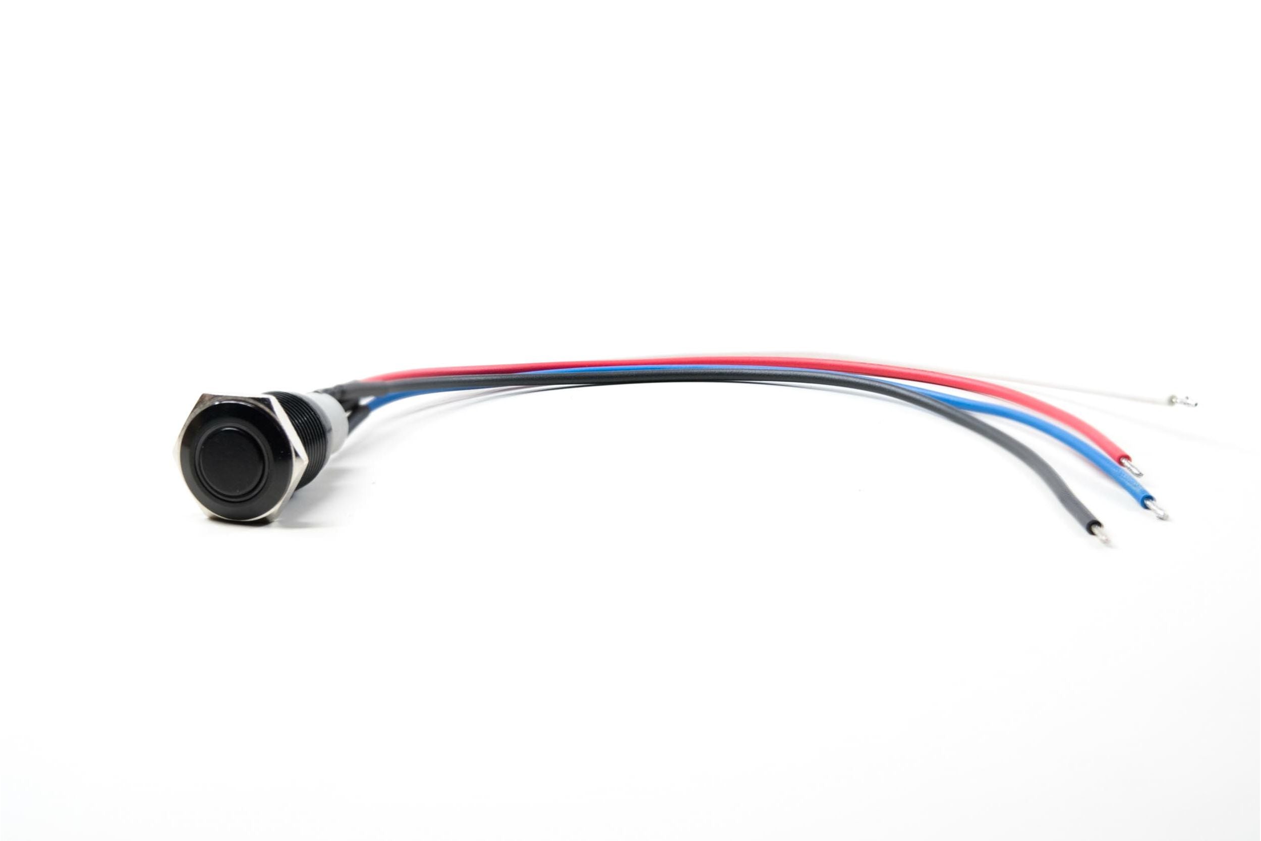 GTR Lighting Switch: GTR Halo (Stainless/Momentary/Red LED)