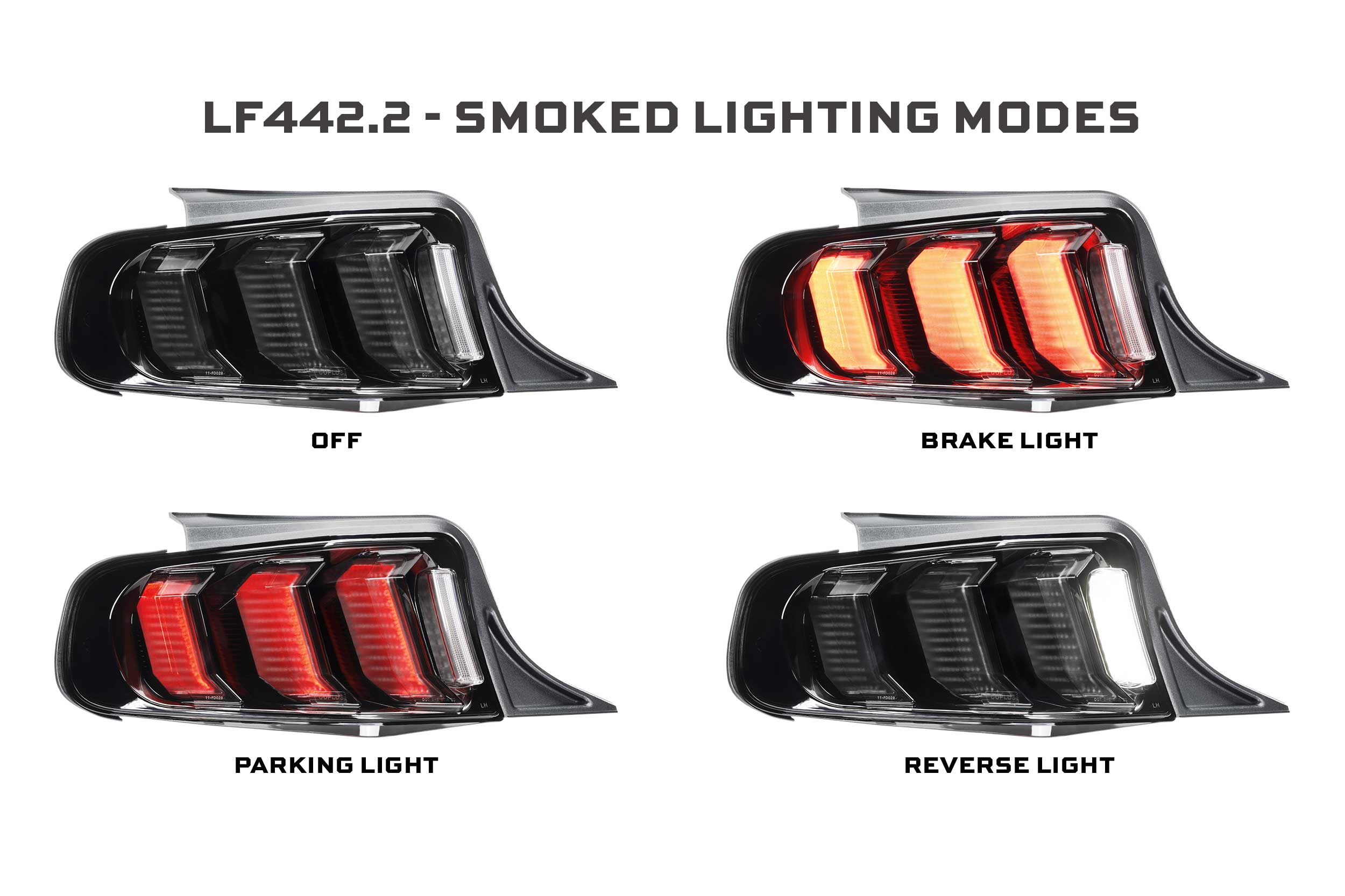 Morimoto XB LED Tail Lights: Ford Mustang (13-14 / Red Lens / Set)