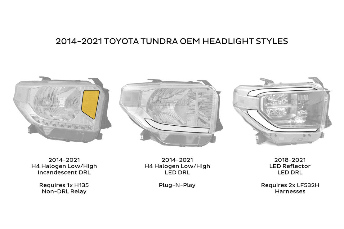 Morimoto XB LED Headlights: Toyota Tundra (14-21 / Amber DRL / Set)