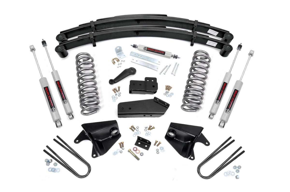 4 Inch Lift Kit | Quad Front Shocks | Rear Blocks | Ford F-150 4WD (80-96) image 5