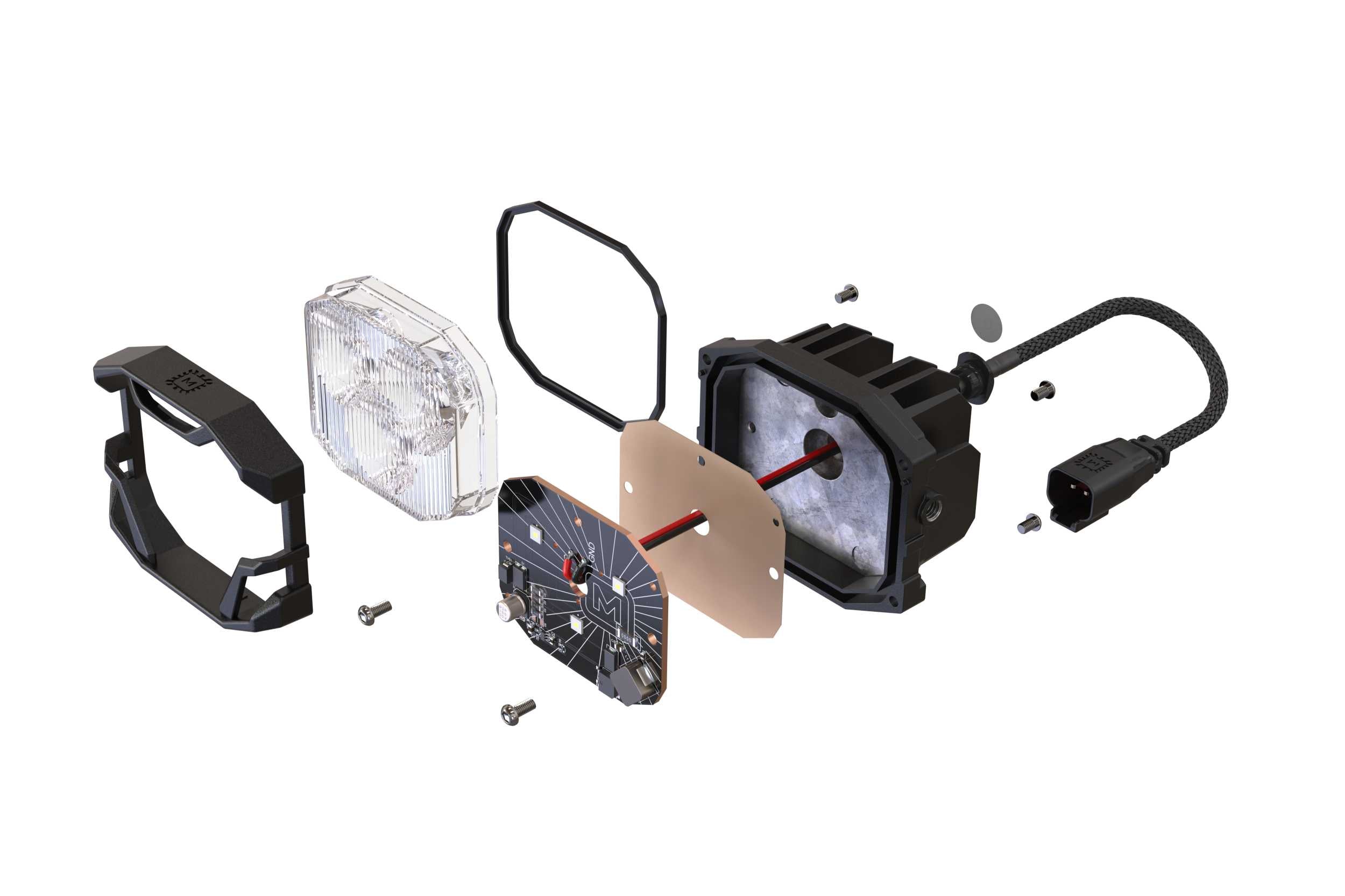 Morimoto 4Banger Triple Fog Kit: Bronco (21+ / Brackets only / Set)