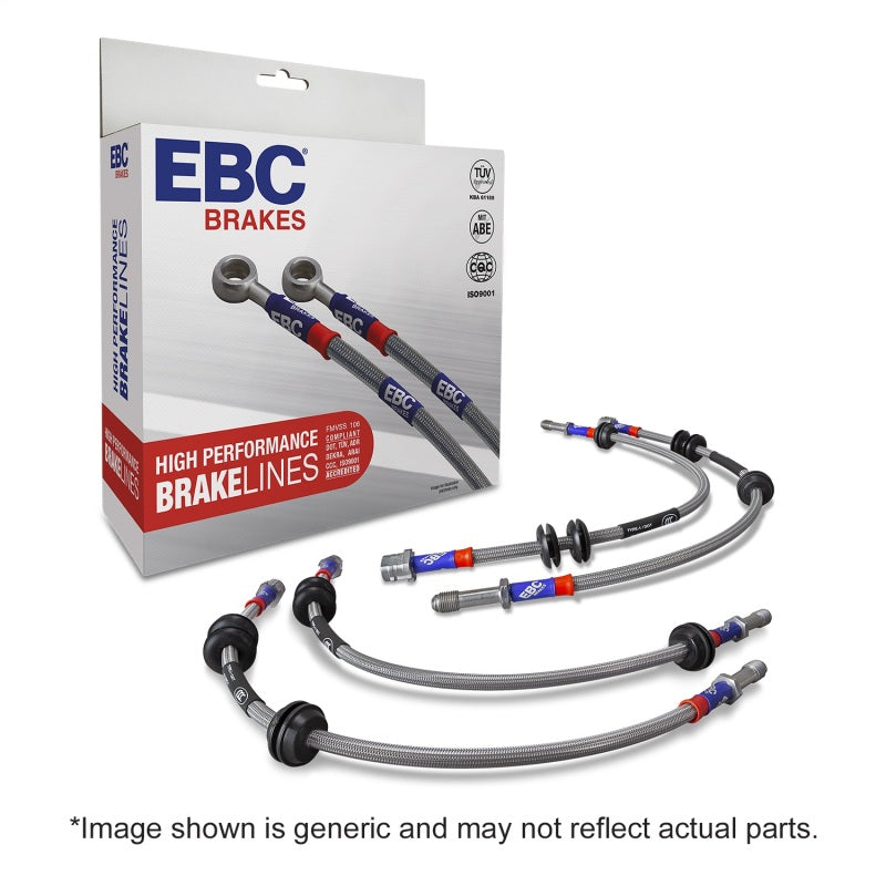EBC 08-13 Chevrolet Silverado 1500 (2WD) (w/Rear Drums & 4in Ext) Stainless Steel Brake Line Kit