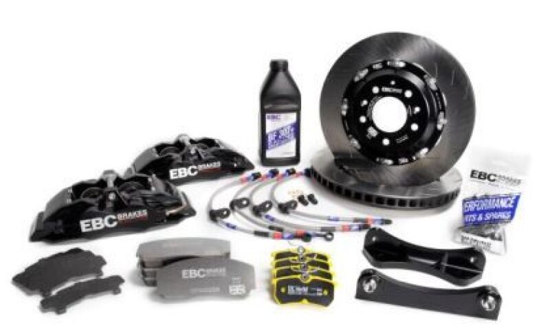 EBC Racing 99-04 Honda S2000 AP1 Black Apollo-4 Calipers 330mm Rotors Front Big Brake Kit