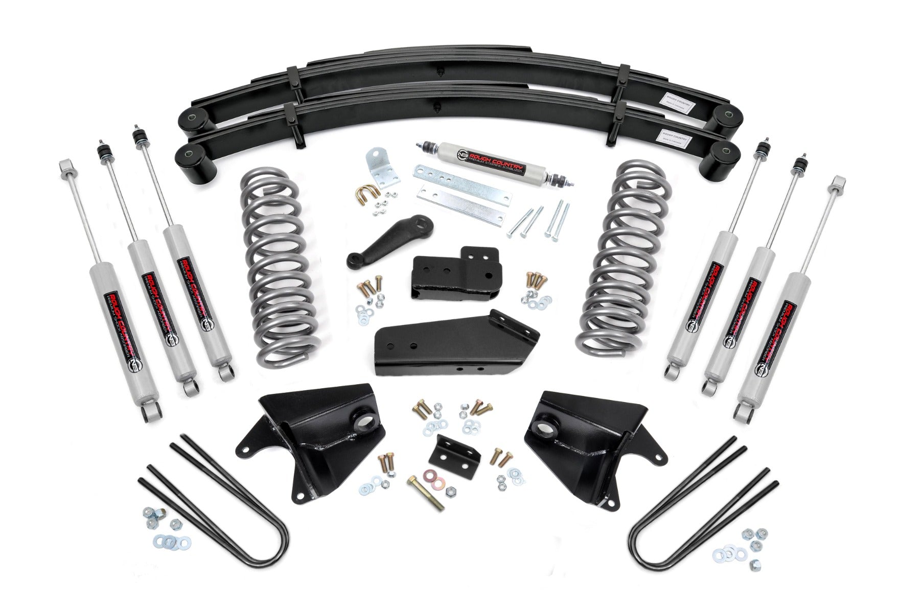 4 Inch Lift Kit | Quad Front Shocks | Rear Springs | Ford Bronco 4WD (80-96) image 4